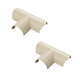 Mini PVC Raceway Equal Tee, Almond, 2-Pack - US/FLET3015M-2PK Mini PVC Raceway Equal Tee, Almond, 2-Pack - US/FLET3015M-2PK